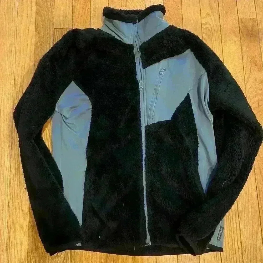 Columbia Women's Black Fleece Full Zip Jacket Size L Casual Winter